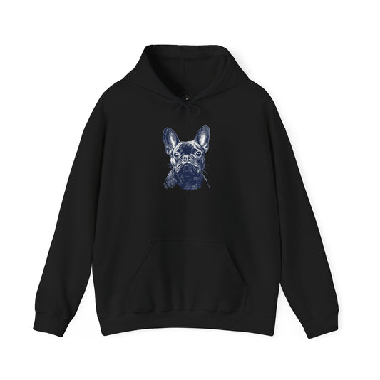 Classic Frenchie Portrait Hoodie - French Bulldog Lover Sweatshirt